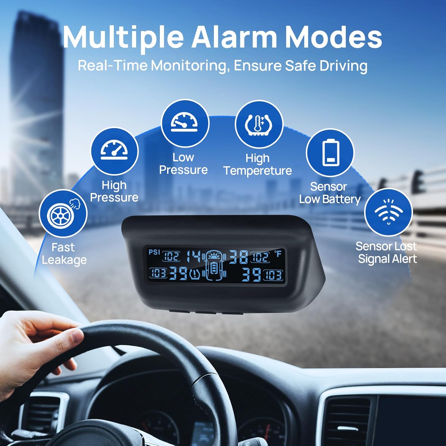 Detalle de Masoll M13 TPMS with 4 Sensors, 0–87 PSI