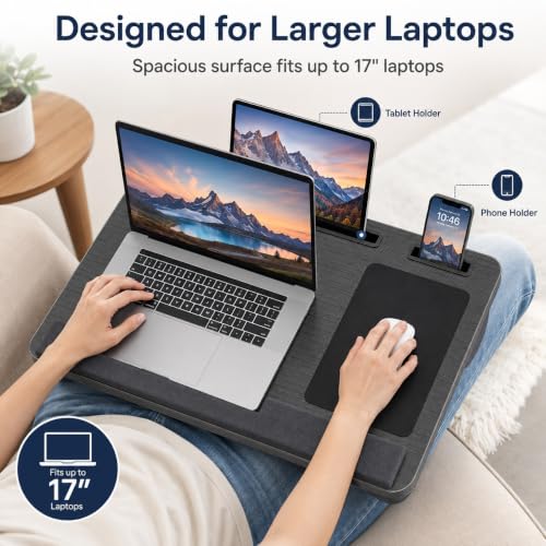 Thumbnail 6 de SANON Laptop Tray: Non-Slip, Heat Shield 17-Inch Ready Portable Writing & Gaming Desk