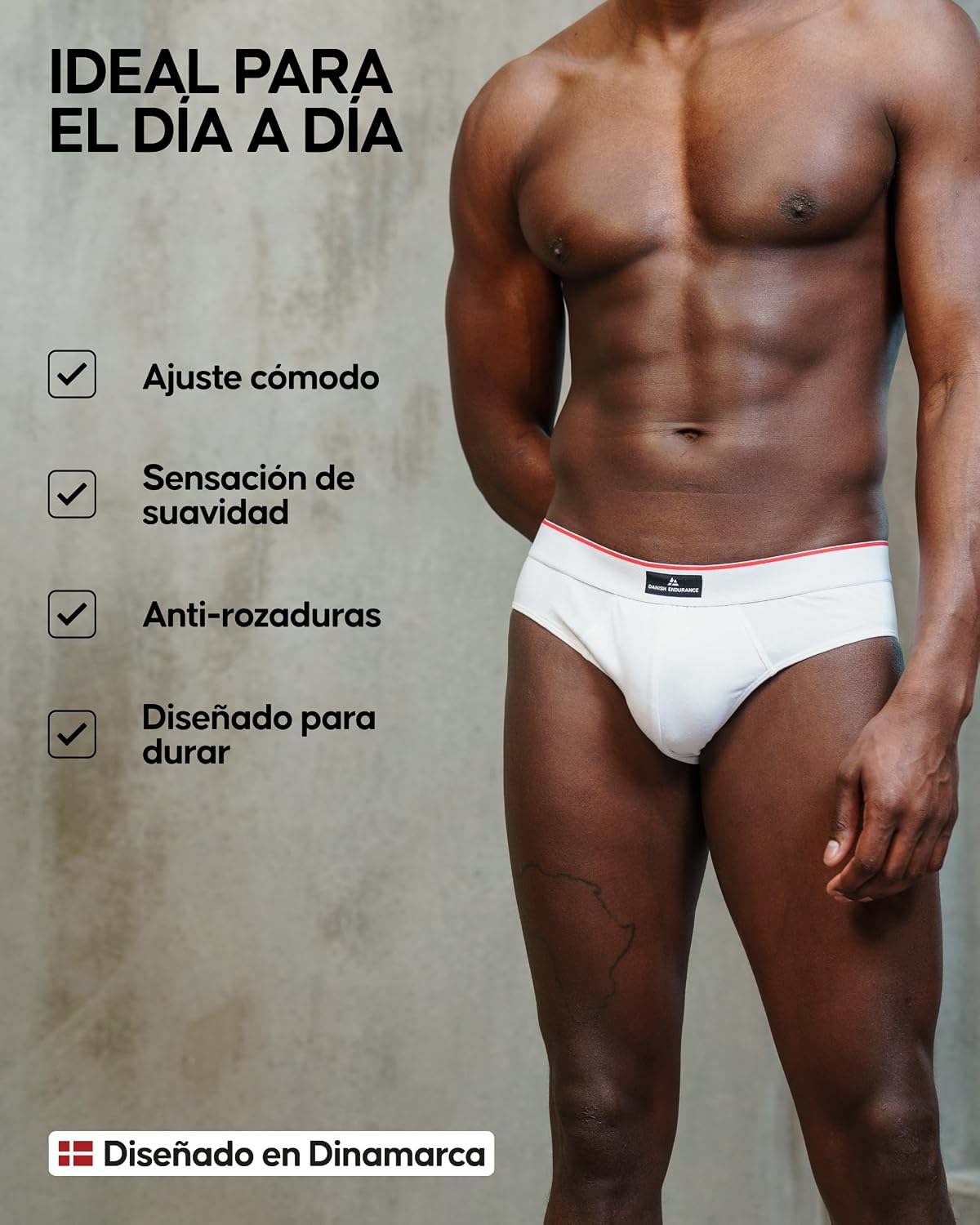 Detalle de DANISH ENDURANCE 6 Pack de calzoncillos slip de algodón para hombre (sin etiquetas) — Large