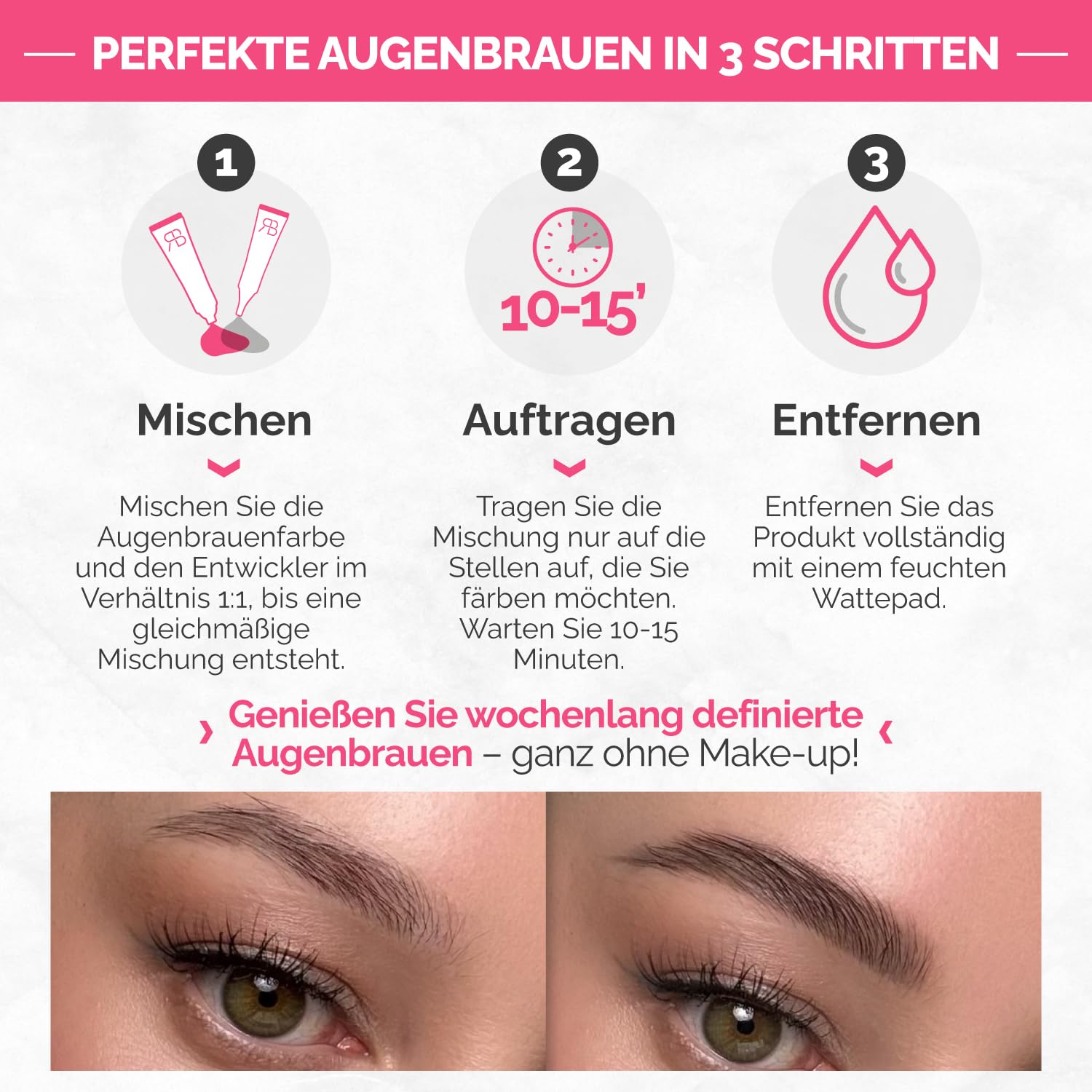 Detalle 2 de RB RENATA BEAUTY Augenbrauenfarbe 4 Wochen 💄