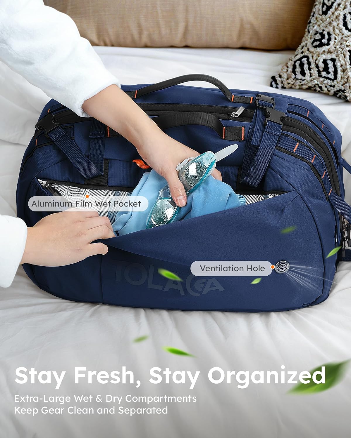Detalle 2 de Tolaccea Mochila de Viaje 40–50L para portátil 15,6