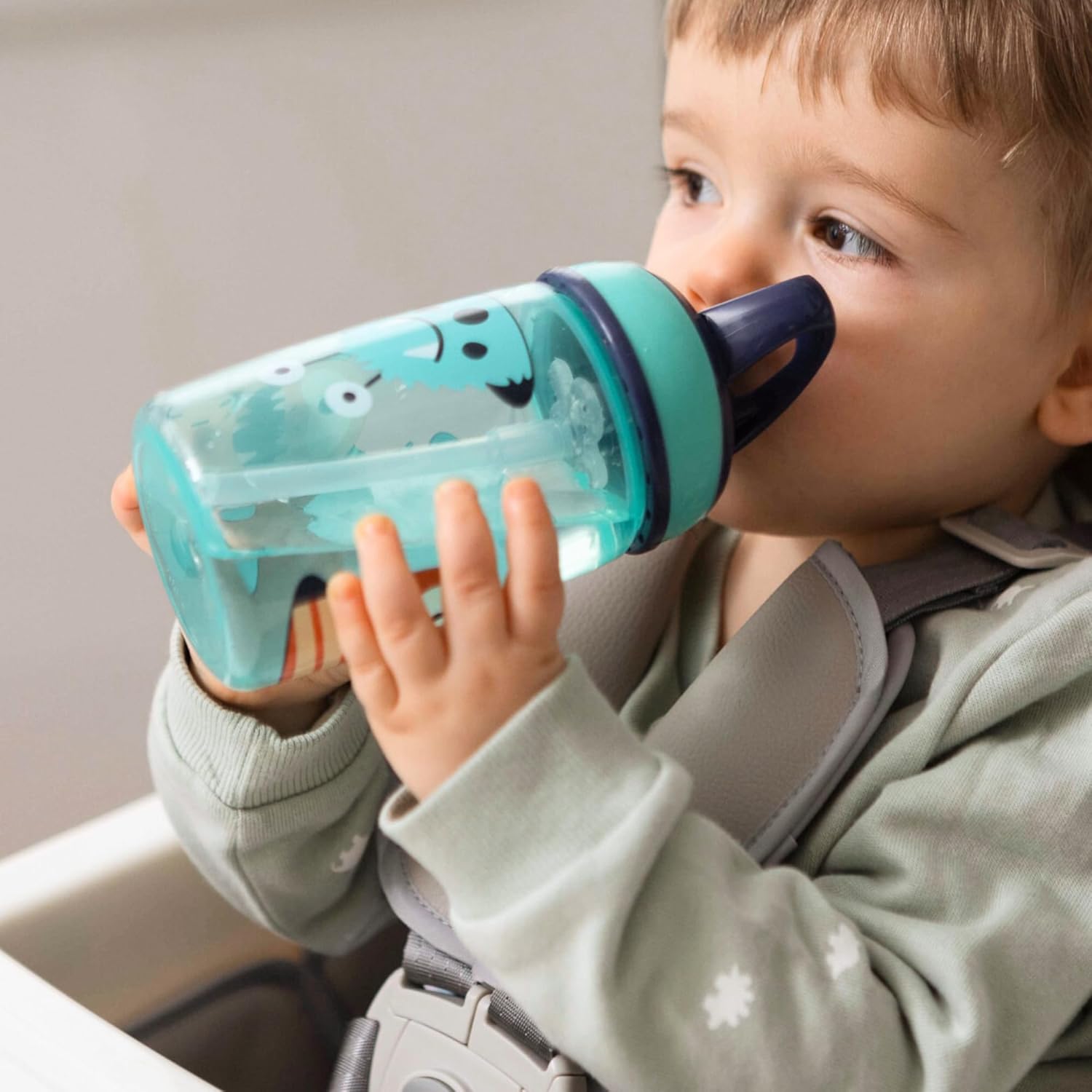 Thumbnail 2 de Nuby Mighty Swig Water Bottle – No Spill Active Toddler Sippy Cup (360ml/12oz) – Pack of 2