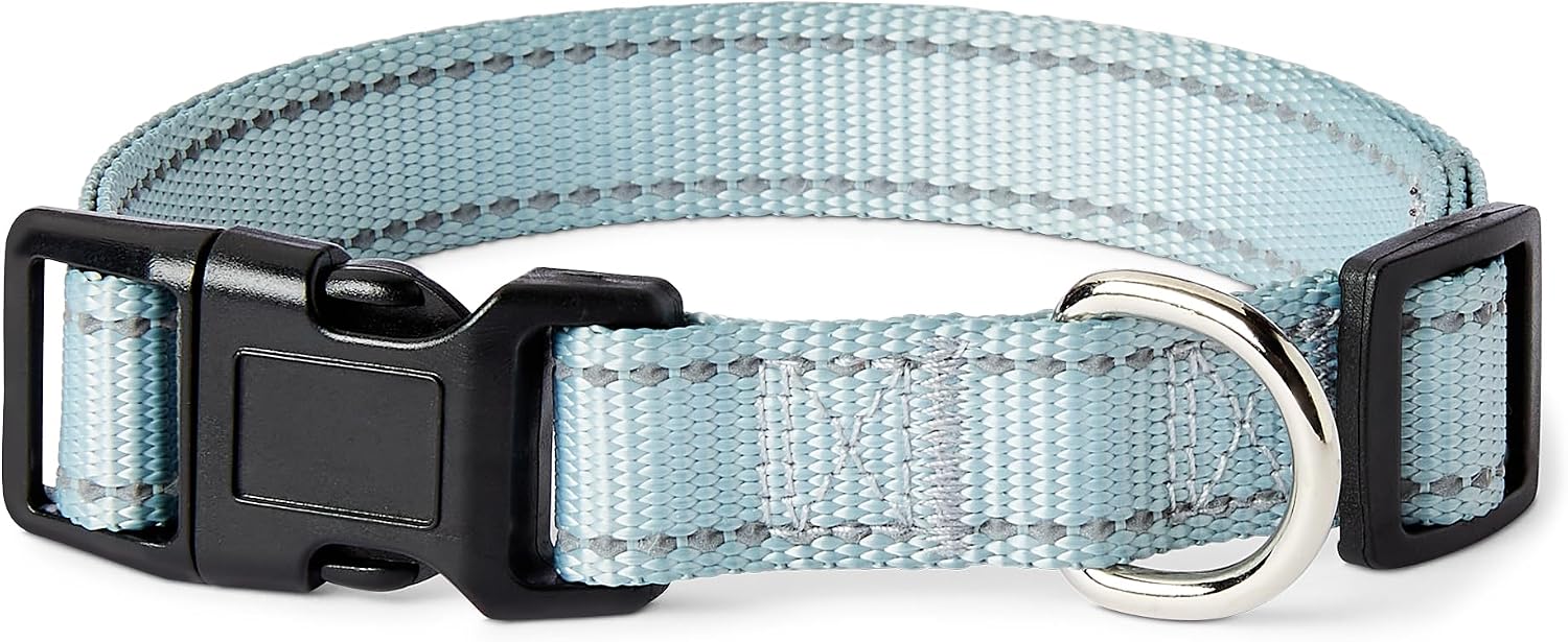 Thumbnail 6 de Amazon Basics Collare Riflettente e Regolabile per Cani – Taglia XL, Blu con Anello in Metallo e Fibbia a sgancio rapido
