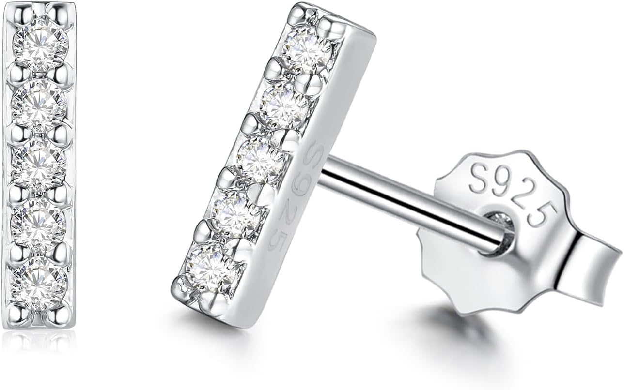 Detalle de Loutade Ohrstecker Silber 925 flach 1,5 mm × 7 mm