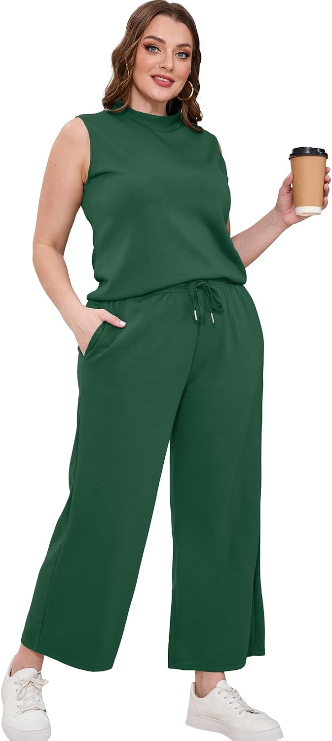 Detalle 2 de SAMPEEL Two Piece Set Wide Leg Crop Pants