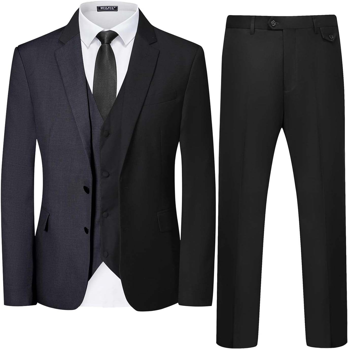 Thumbnail 5 de WULFUL Men's 3-Piece Slim Fit Suit Set 3-piece 🕴
