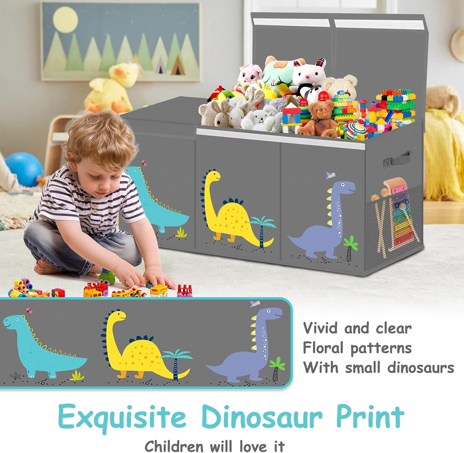 Thumbnail 1 de Extra Large Toy Box Storage for Boys Girls