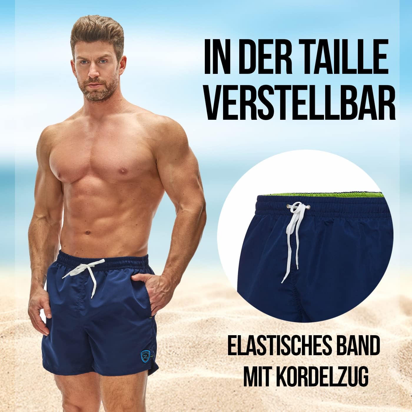 Thumbnail 3 de Zagano Badehose Herren Schnelltrocknend