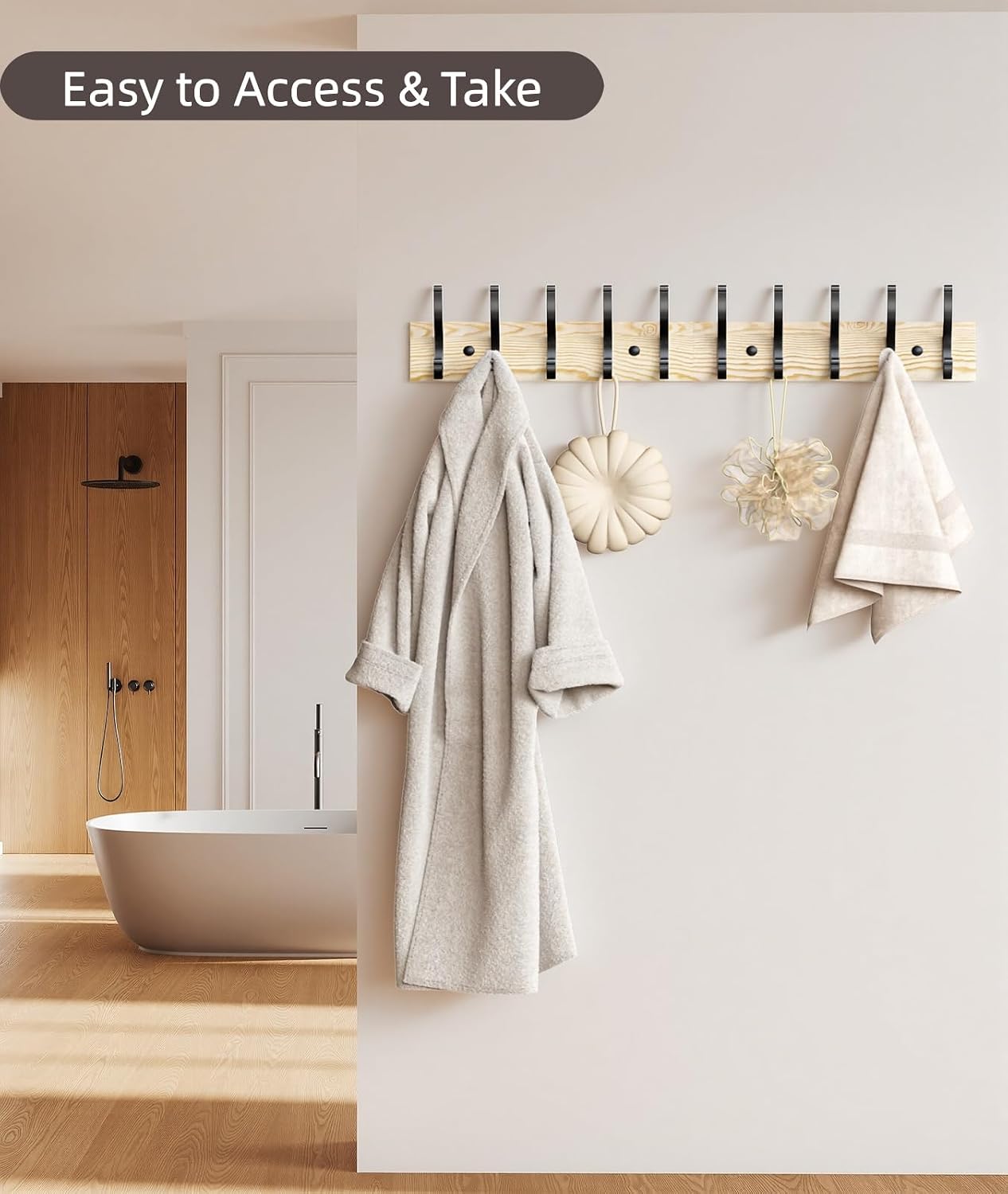Thumbnail 3 de Optish wall-mounted coat rack with 5 double hooks