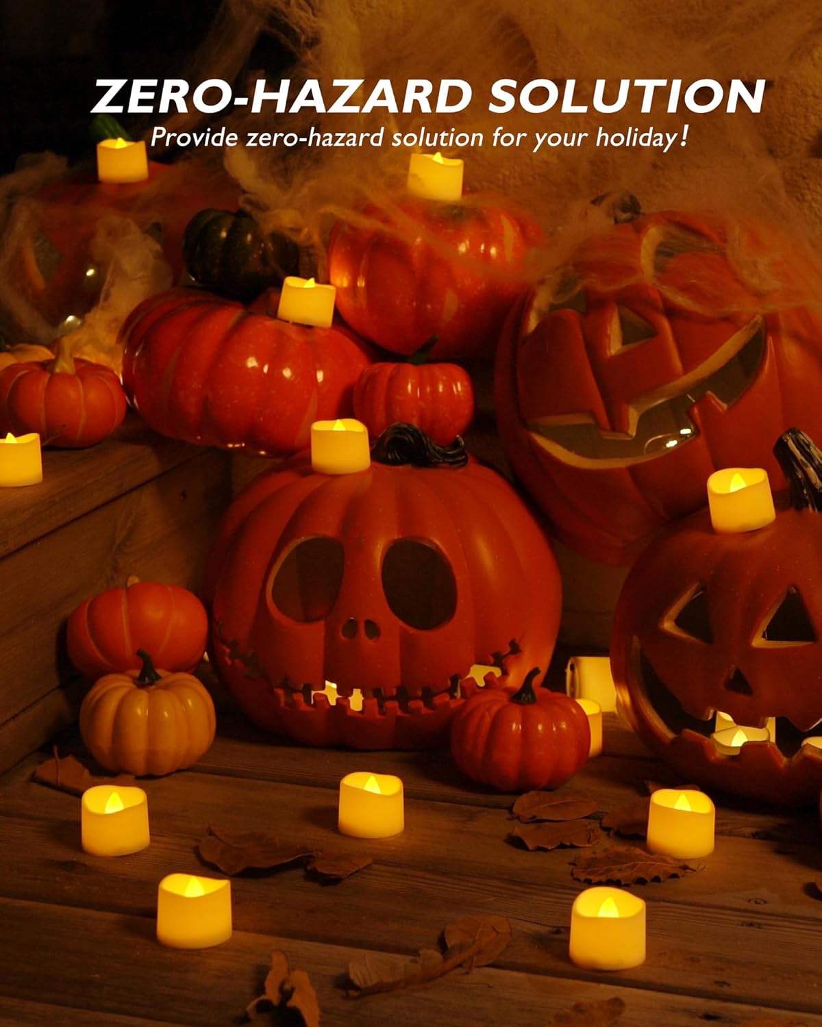 Thumbnail 6 de Homemory 24 Pack Battery Tea Lights (Ivory White) – flameless flickering LED tealights for weddings and home décor