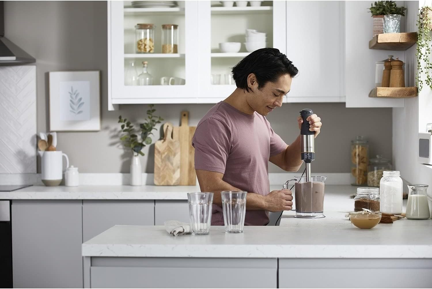 Detalle de Kenwood Triblade XL Hand Blender HBM60.307GY with Chopper, Whisk & Masher Attachments
