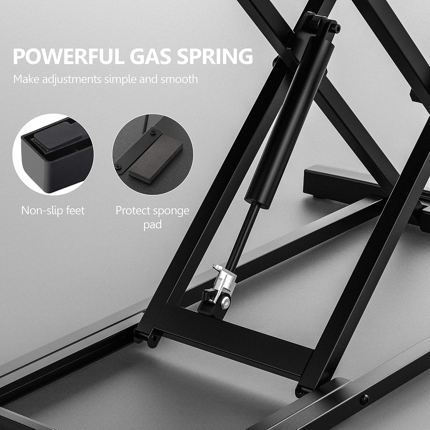 Thumbnail 1 de FITUEYES 36" Height Adjustable Standing Desk Converter (SD309101WB) – Sit-to-Stand Riser for Laptops and Dual Monitors