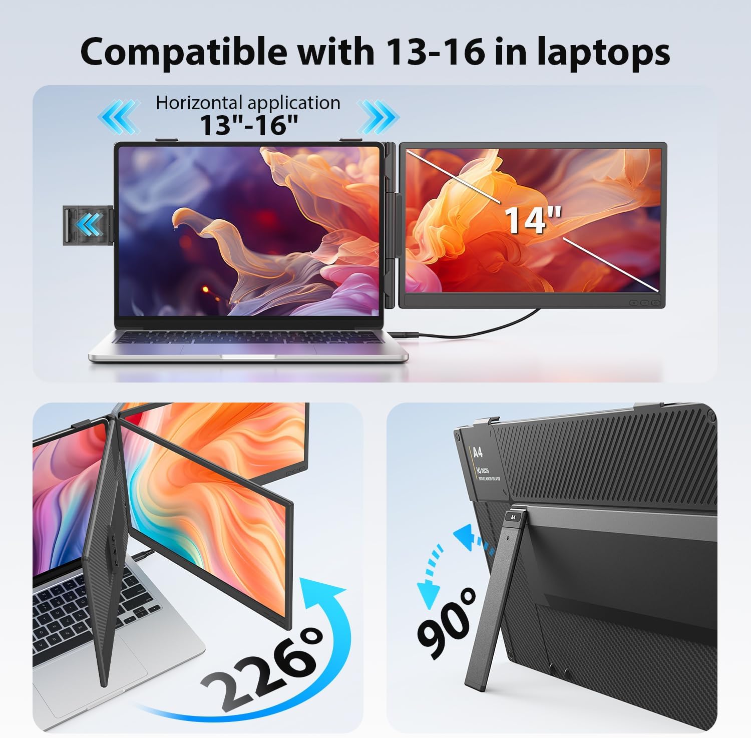 Thumbnail 5 de APILDELLA 14 Dual Laptop Screen Extender