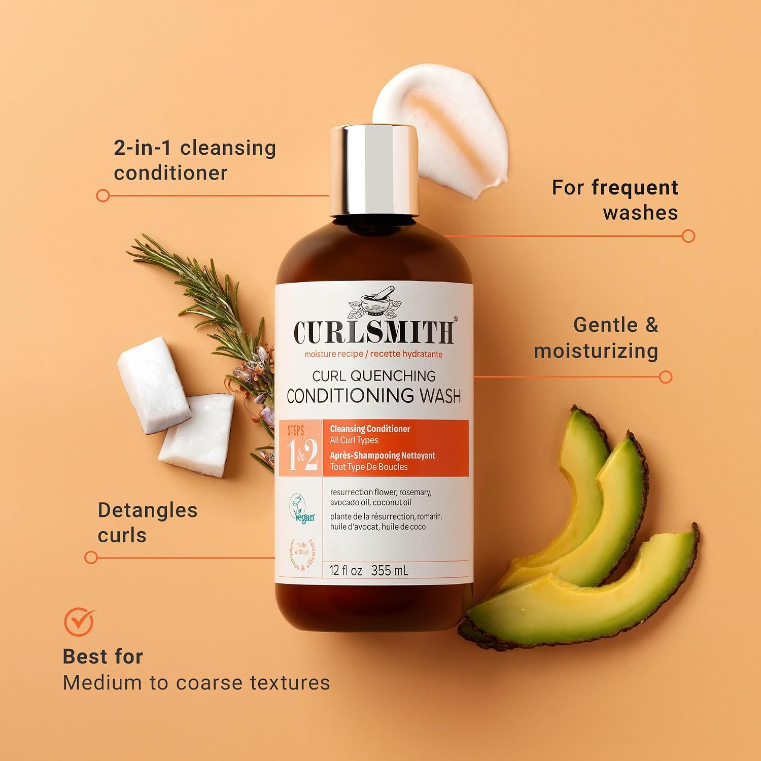 Detalle 2 de Curlsmith Curl Quenching Conditioning Wash 355 ml