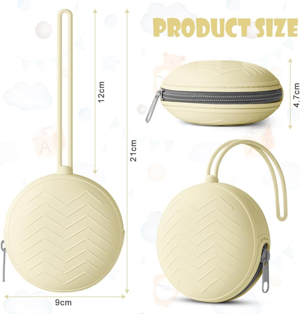Thumbnail 1 de Aolso Porta Succhietto in Silicone: Custodia lavabile per ciuccio con chiusura a Cerniera