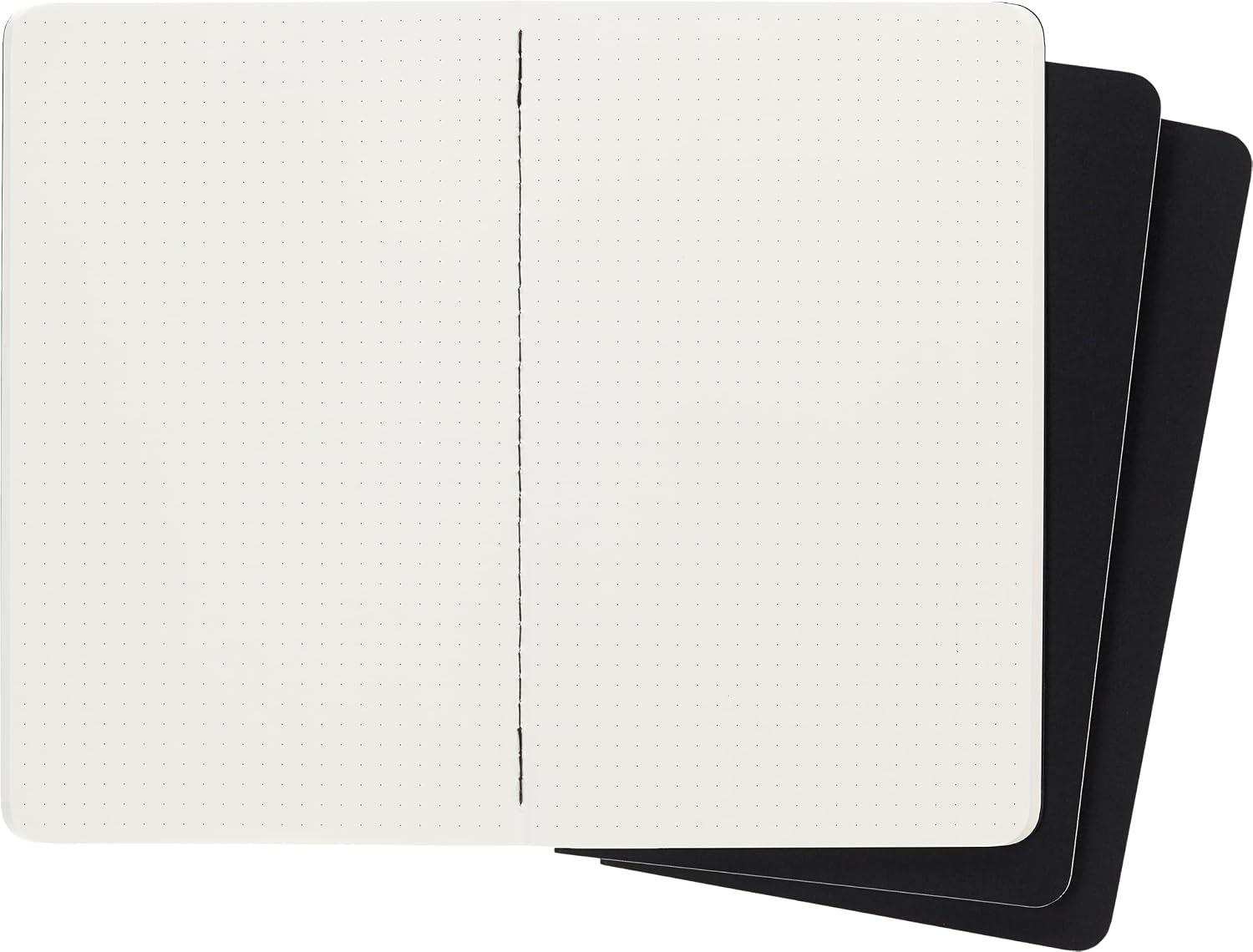 Detalle de Moleskine Cahier Journals Large Dot Black – prickad anteckningsbok, 80 sidor