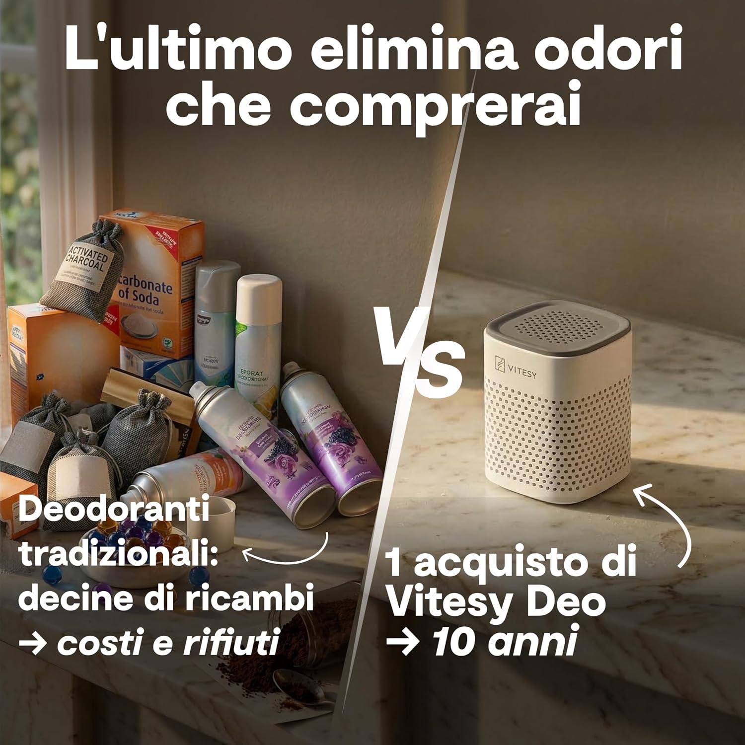 Detalle 2 de VITESY DEO: Elimina odori per frigo, auto e armadi | riutilizzabile 10 anni