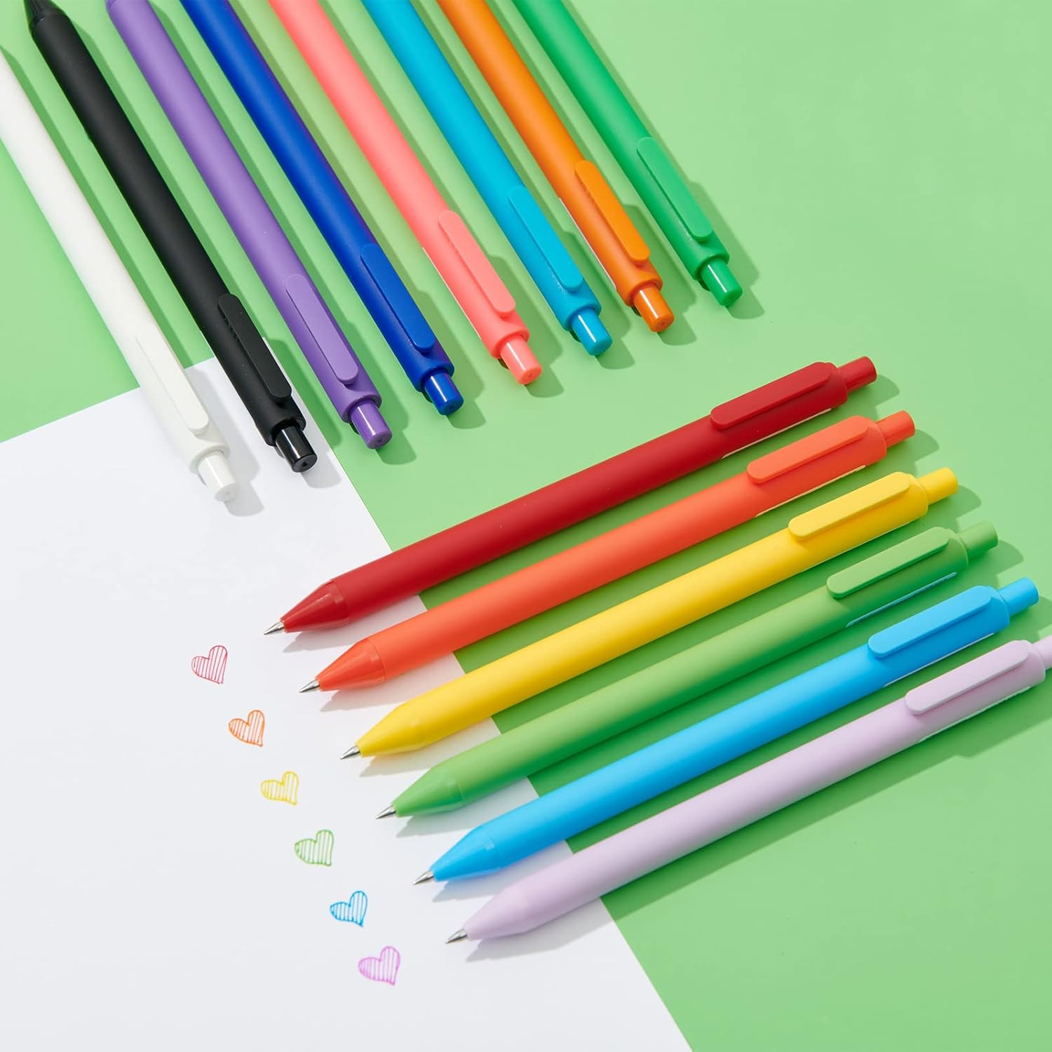 Detalle 2 de Kaco PURE Gel Pens, 20 Assorted Colors, 0.7 mm Retractable Medium Point