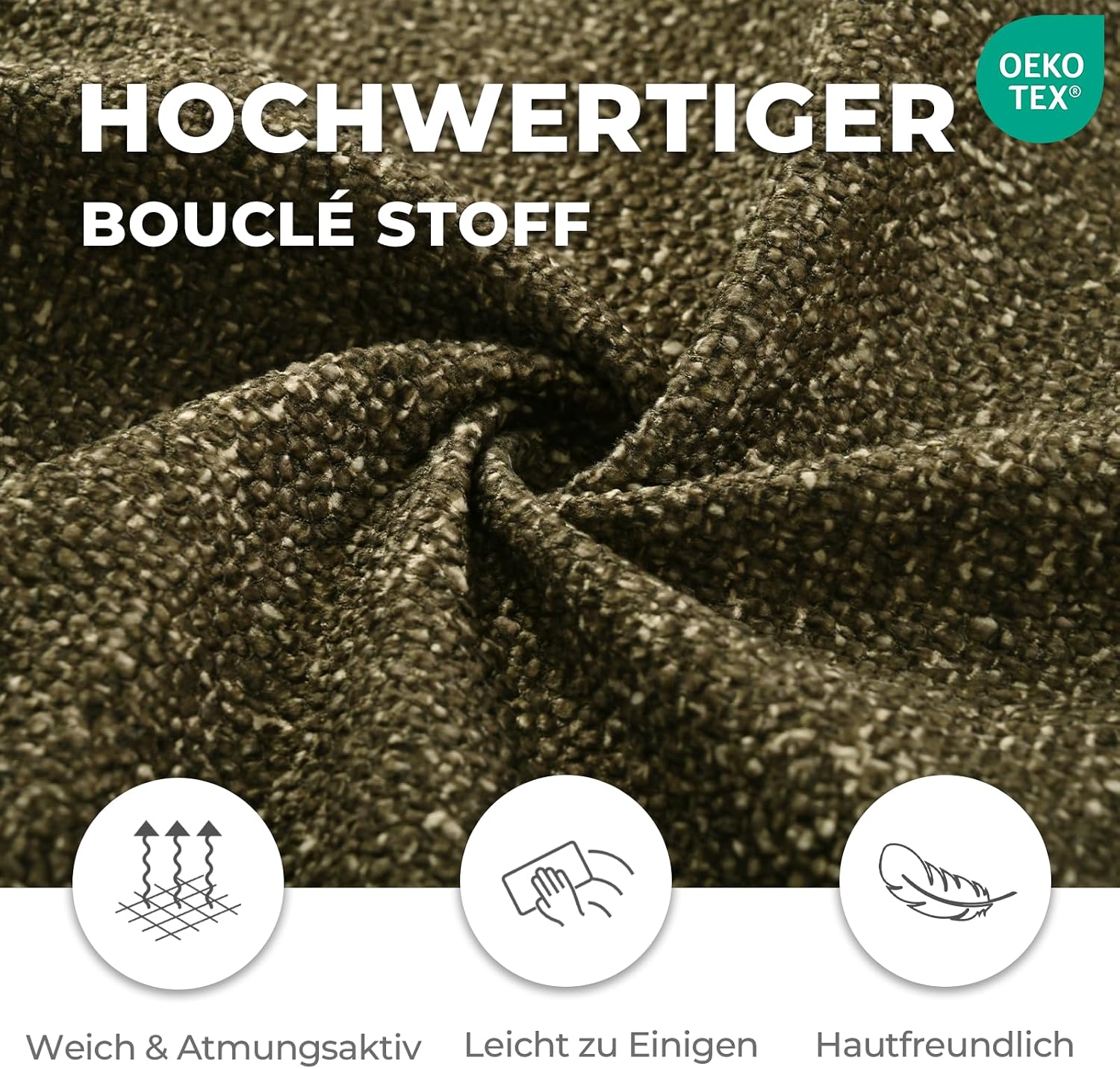 Thumbnail 3 de Goeurvant Lot de 4 Chaises de Salle à Manger Vert avec accoudoirs – Dossier ergonomique, assise en mousse mémoire et pieds réglables
