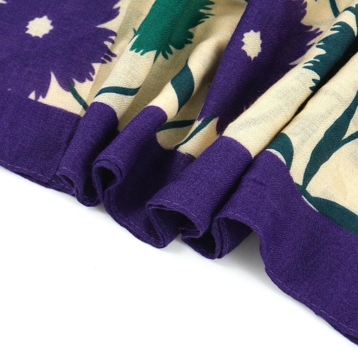 Thumbnail 3 de DAMILY Écharpe légère femme motif floral 180 x 70 cm en coton fin (wrap / châle)
