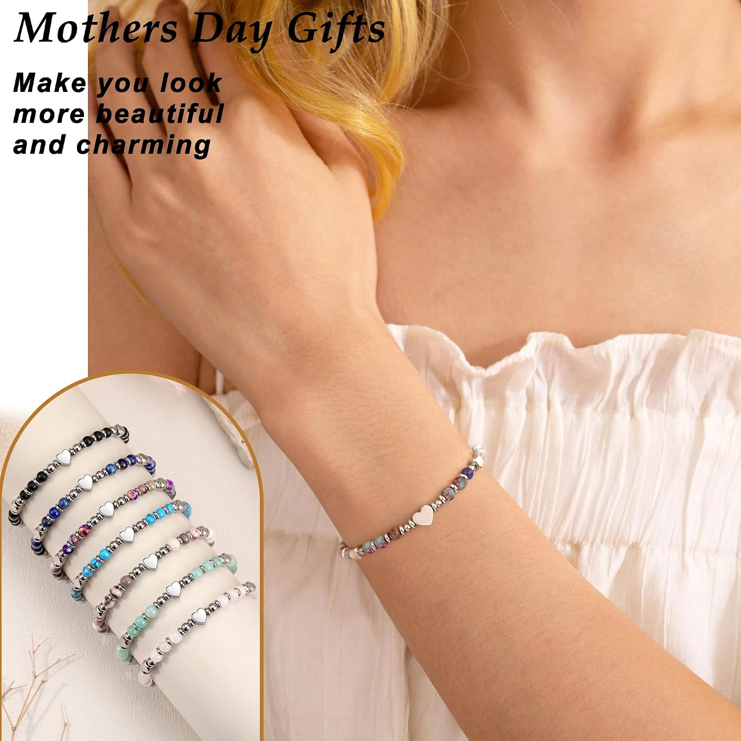 Detalle 2 de Beaded Bracelet, 16+5 cm