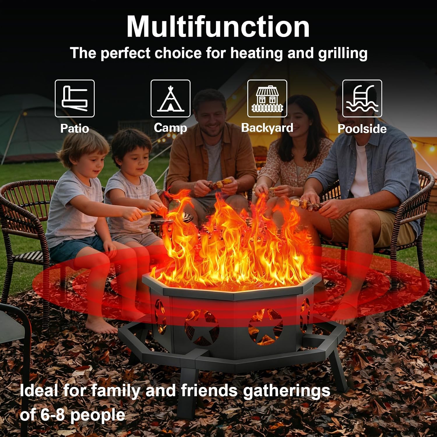 Thumbnail 6 de Hykolity Fire Pit, 31-Inch