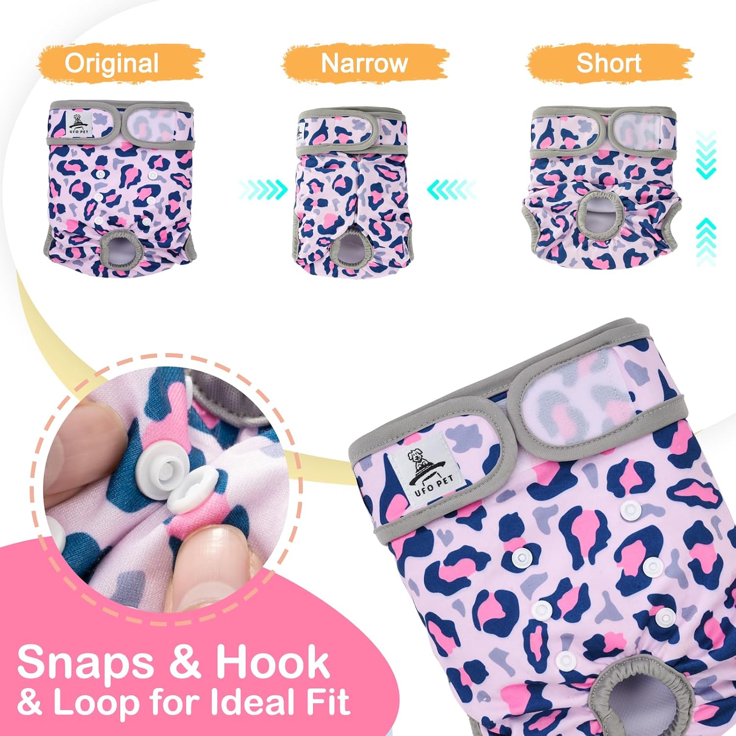Detalle de UFO PET Dog Period Heat Pants for Season Incontinence – 3 Pack, Large