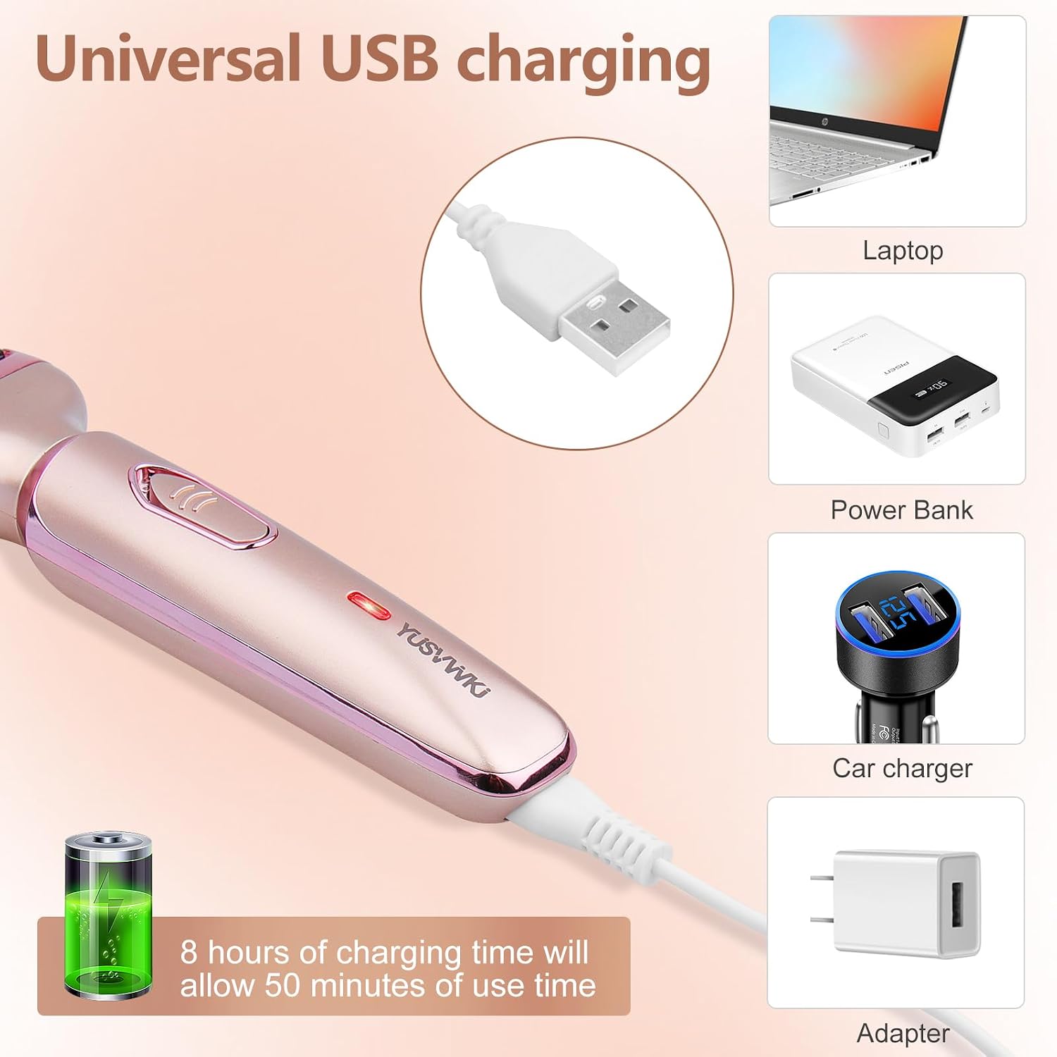 Thumbnail 5 de Lady Shaver for Women 2-in-1 Electric Shaver — Wet & Dry, USB Rechargeable