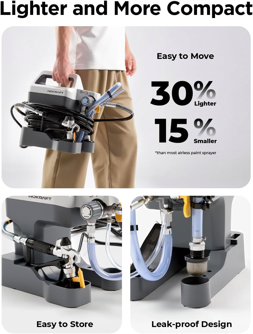 Detalle de InoKraft NEO Airless Paint Sprayer Kit, 3000 PSI, 0.26 GPM