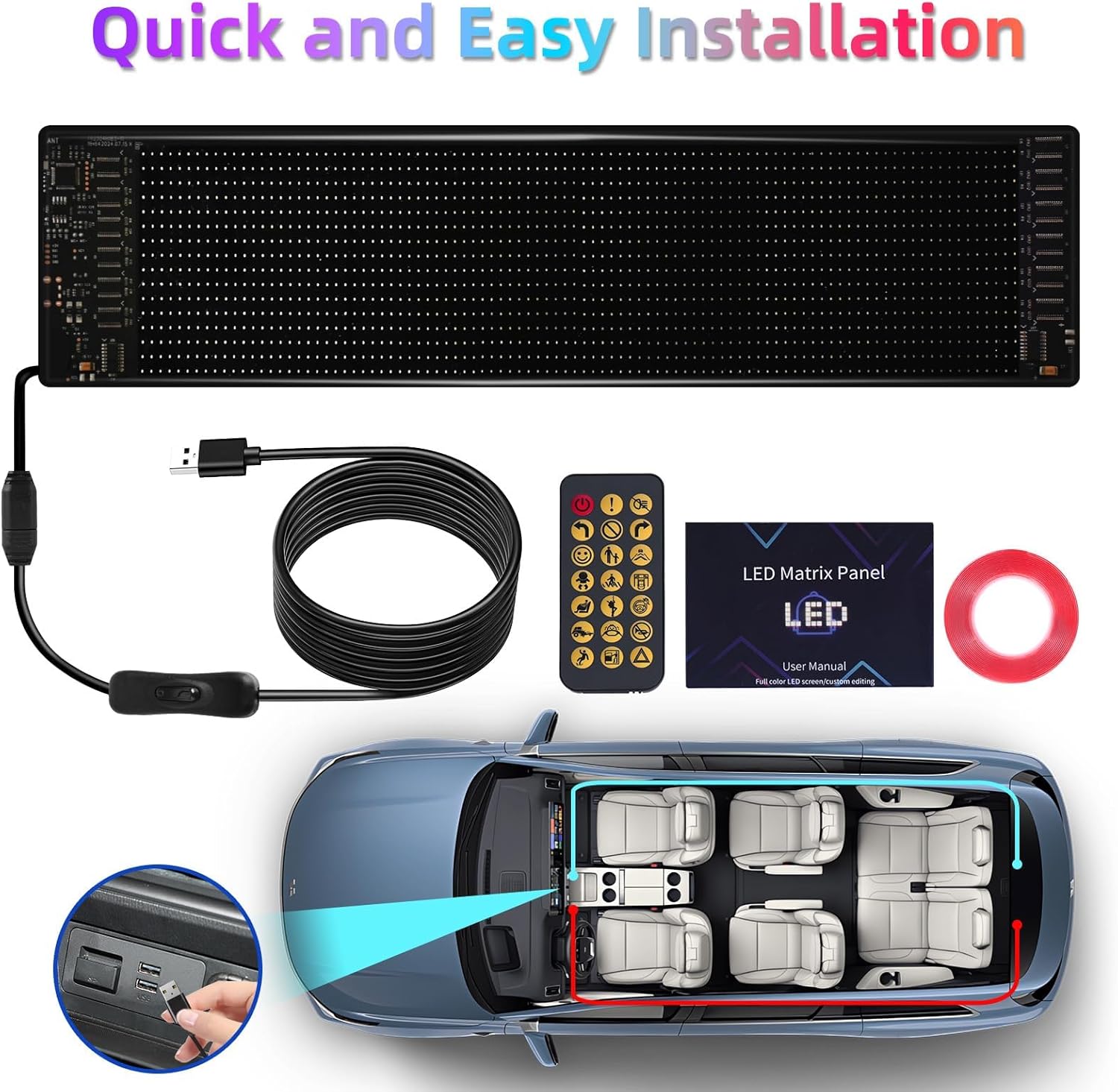 Thumbnail 6 de Keyzone 6.81 x 2.75 LED matrix sign