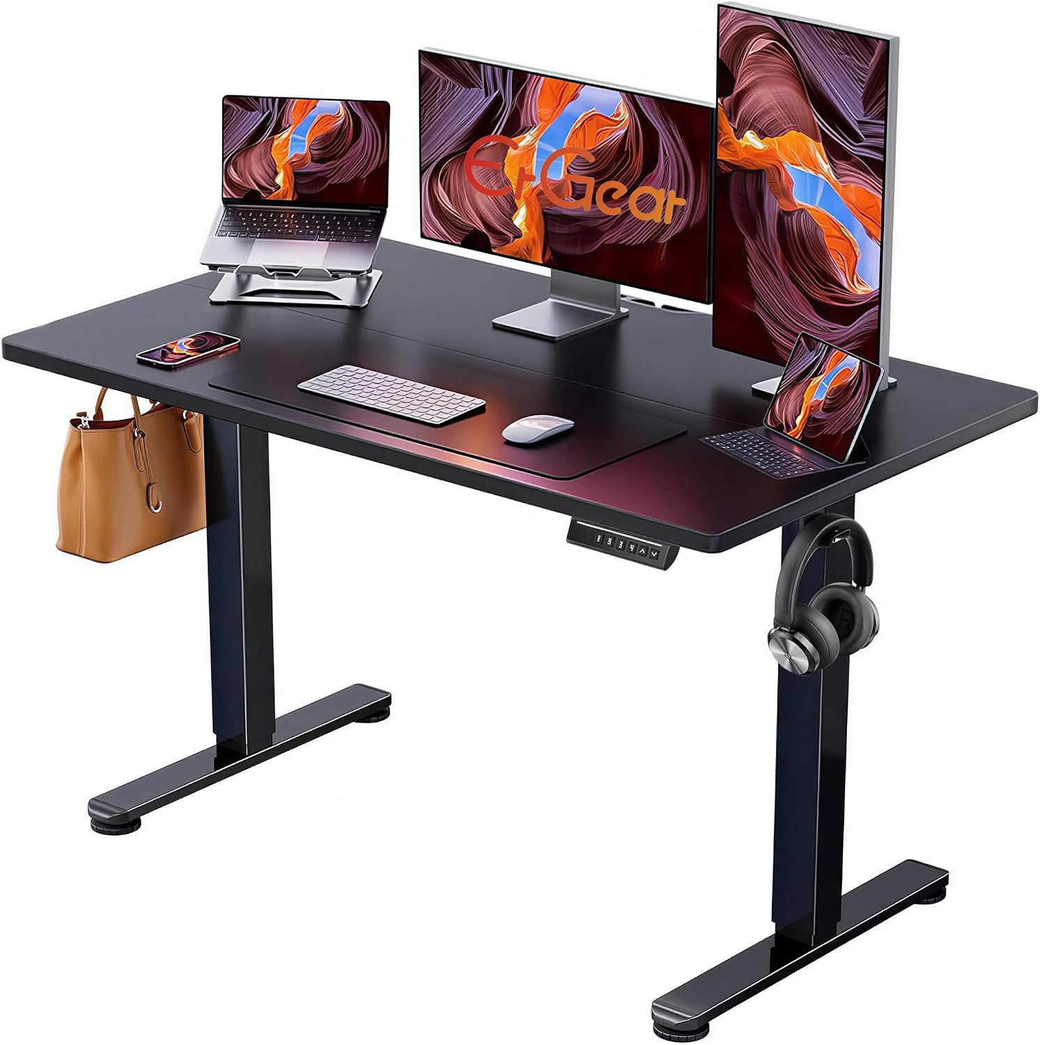 Detalle de ErGear 48 x 24-Inch Electric Standing Desk, Black, with 4 Memory Presets