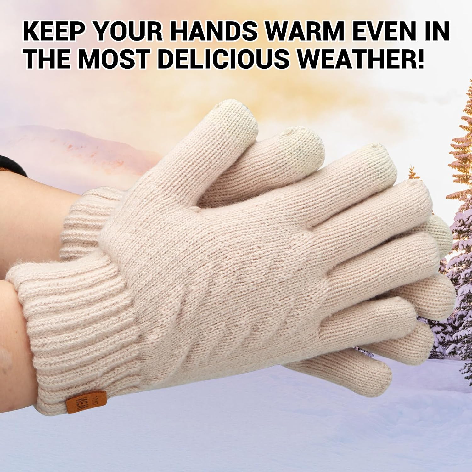 Detalle de ytorgr Winter Thermal Gloves Touchscreen for Women