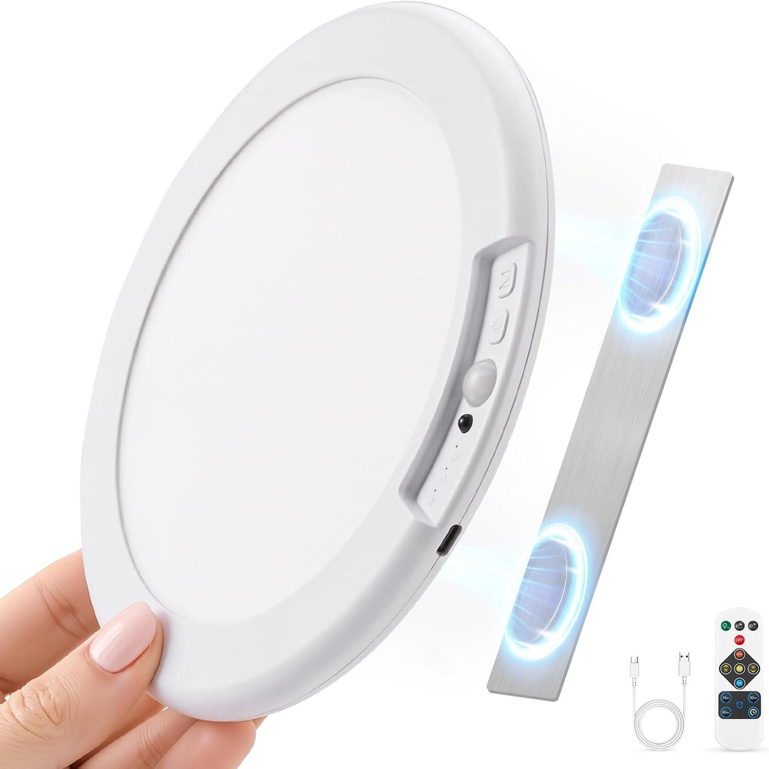 Detalle de Combuh TL070 Rechargeable Motion Sensor Ceiling Light, IP44, Dimmable