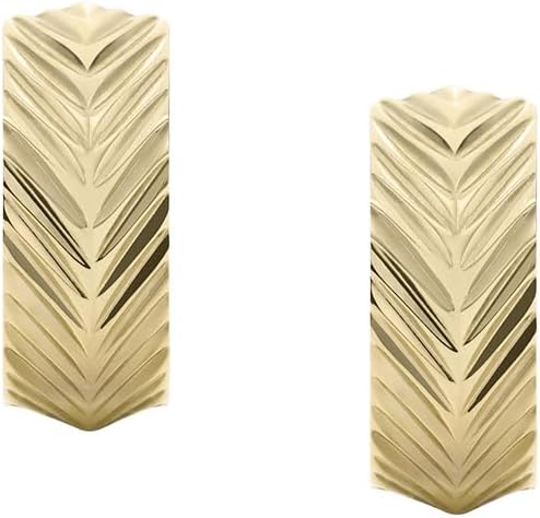 Thumbnail 5 de Fossil Damen Ohrringe aus goldfarbigem Edelstahl mit Ringverschluss – polierte Oberfläche