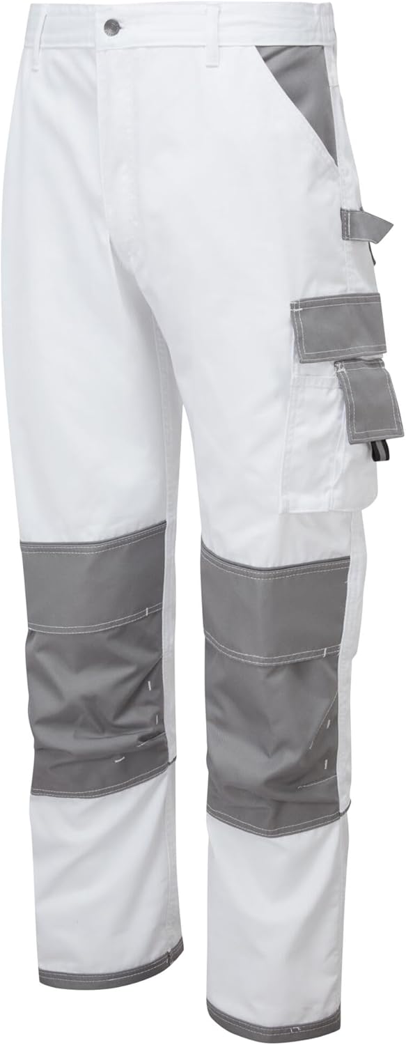 Thumbnail 2 de Portwest KS54WHRM Pantaloni Linea Craft Bianco/Grigio M