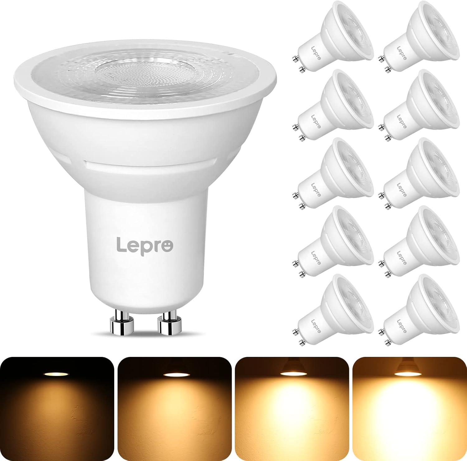 Detalle de Lepro GU10 LED Dimmbar 4,5W 345 lm