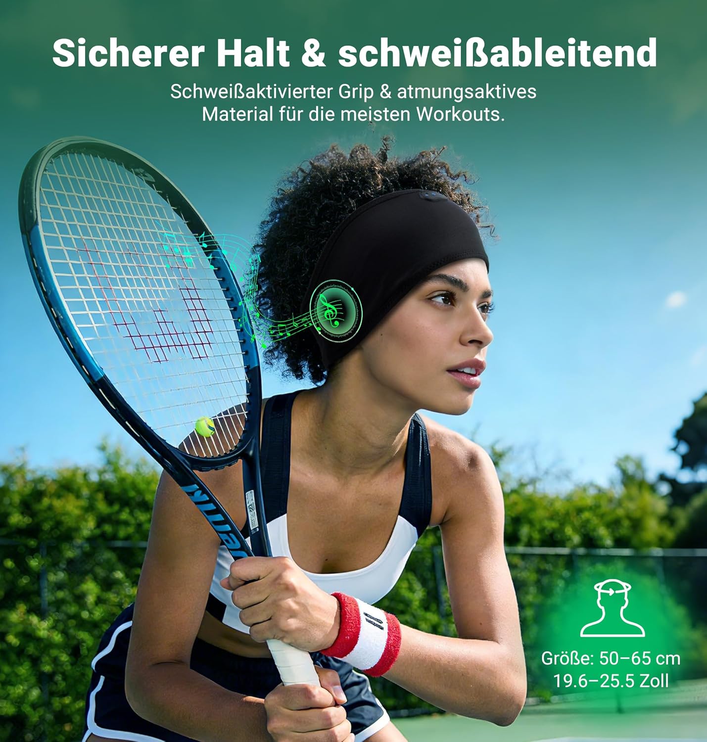 Detalle 2 de Bluetooth Schlafkopfhörer Stirnband 5.4
