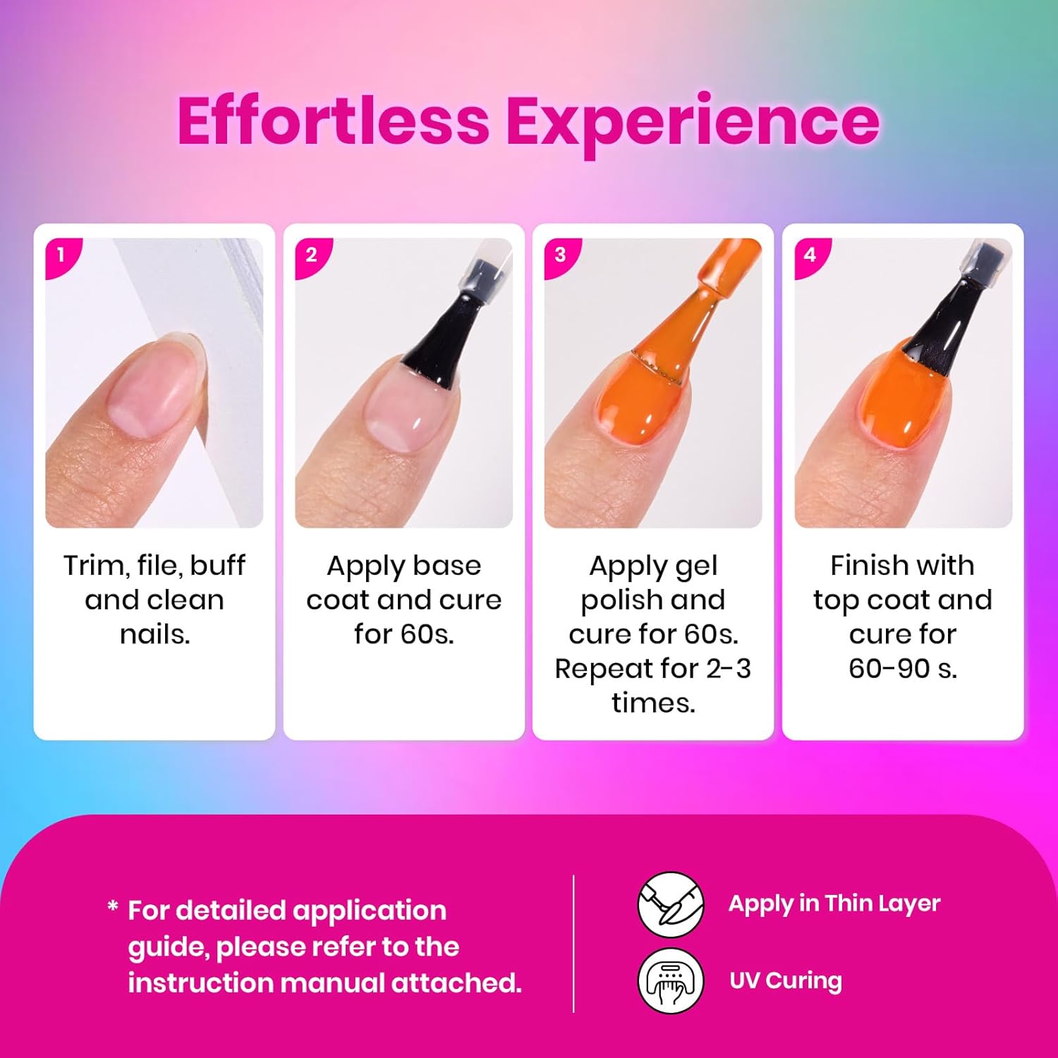 Thumbnail 5 de beetles Neon Gel Nail Polish Set (20 Colors) with Base & Top Coats