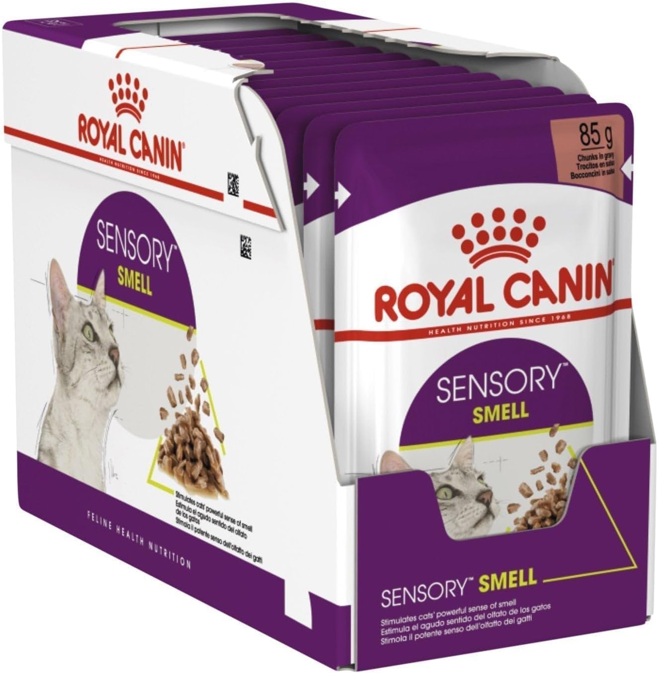 Detalle de ROYAL CANIN Sensory Smell Nassfutter Katzen – Chunks in Sauce, 12×85 g