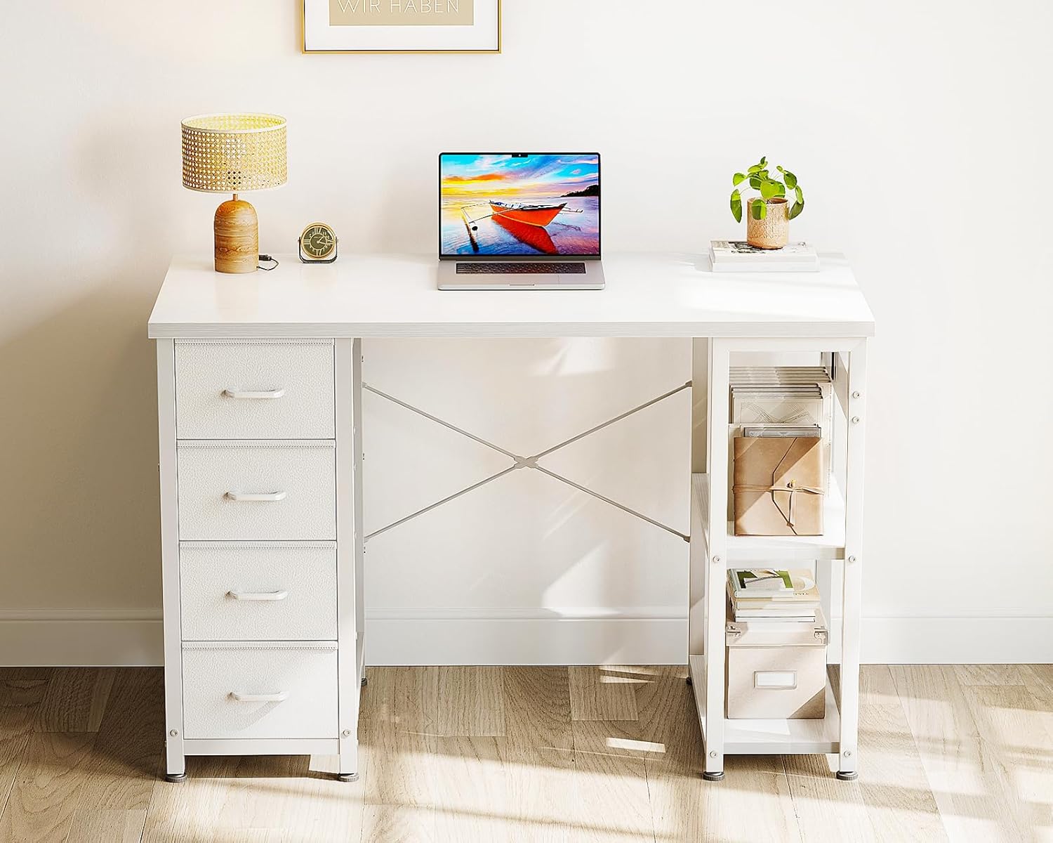 Thumbnail 4 de Coleshome Piccola Scrivania 100x40cm con 4 cassetti 🪑