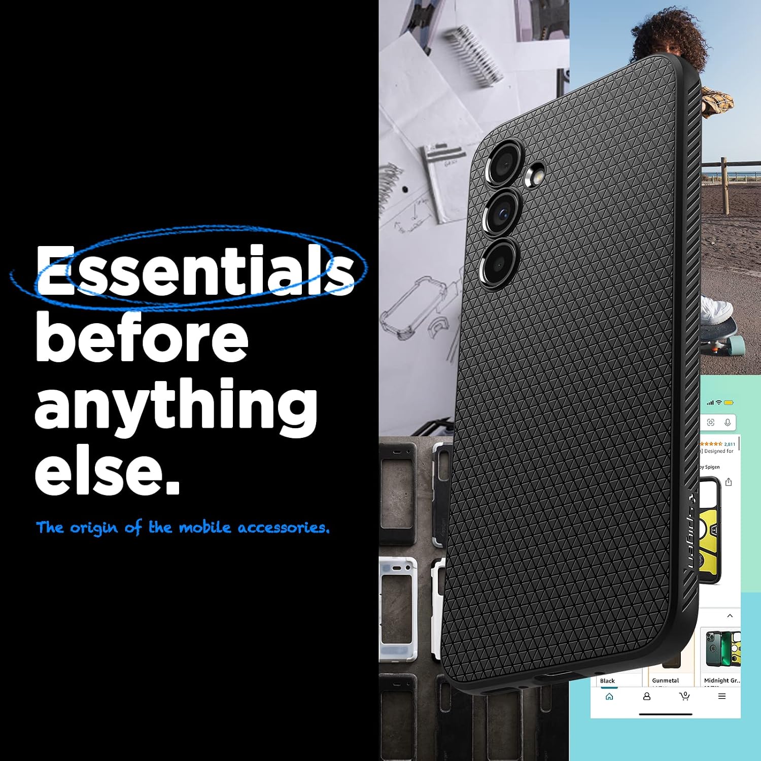 Detalle 2 de Spigen Liquid Air pour Samsung Galaxy A54 5G — coque noire mat