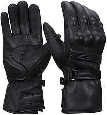 Detalle de Harssidanzar KM048UK Winter Motorcycle Gloves, Thinsulate-lined