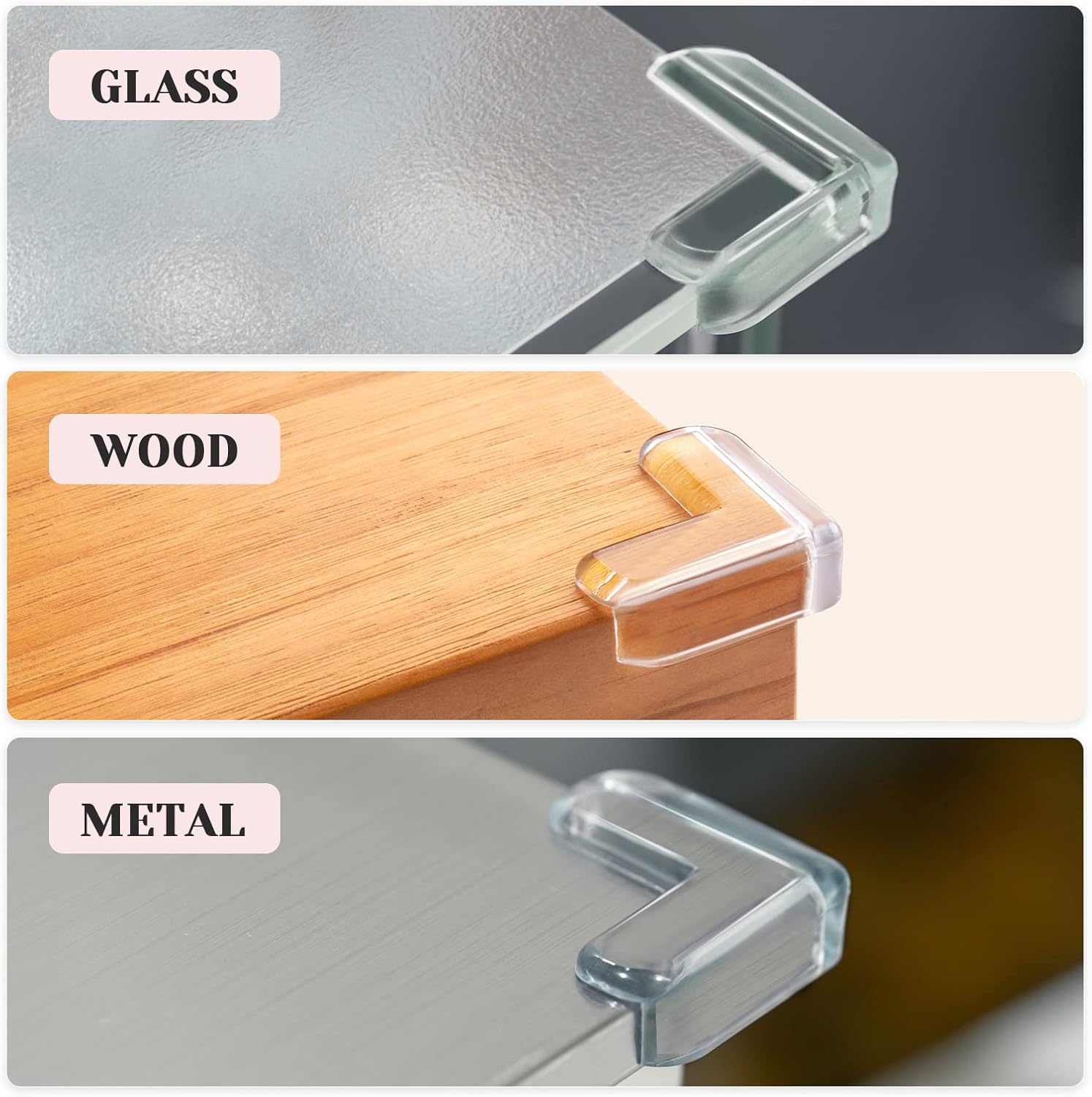 Thumbnail 2 de AIXMEET 24 corners Clear Silicone Furniture Corner Protectors, 24-Pack