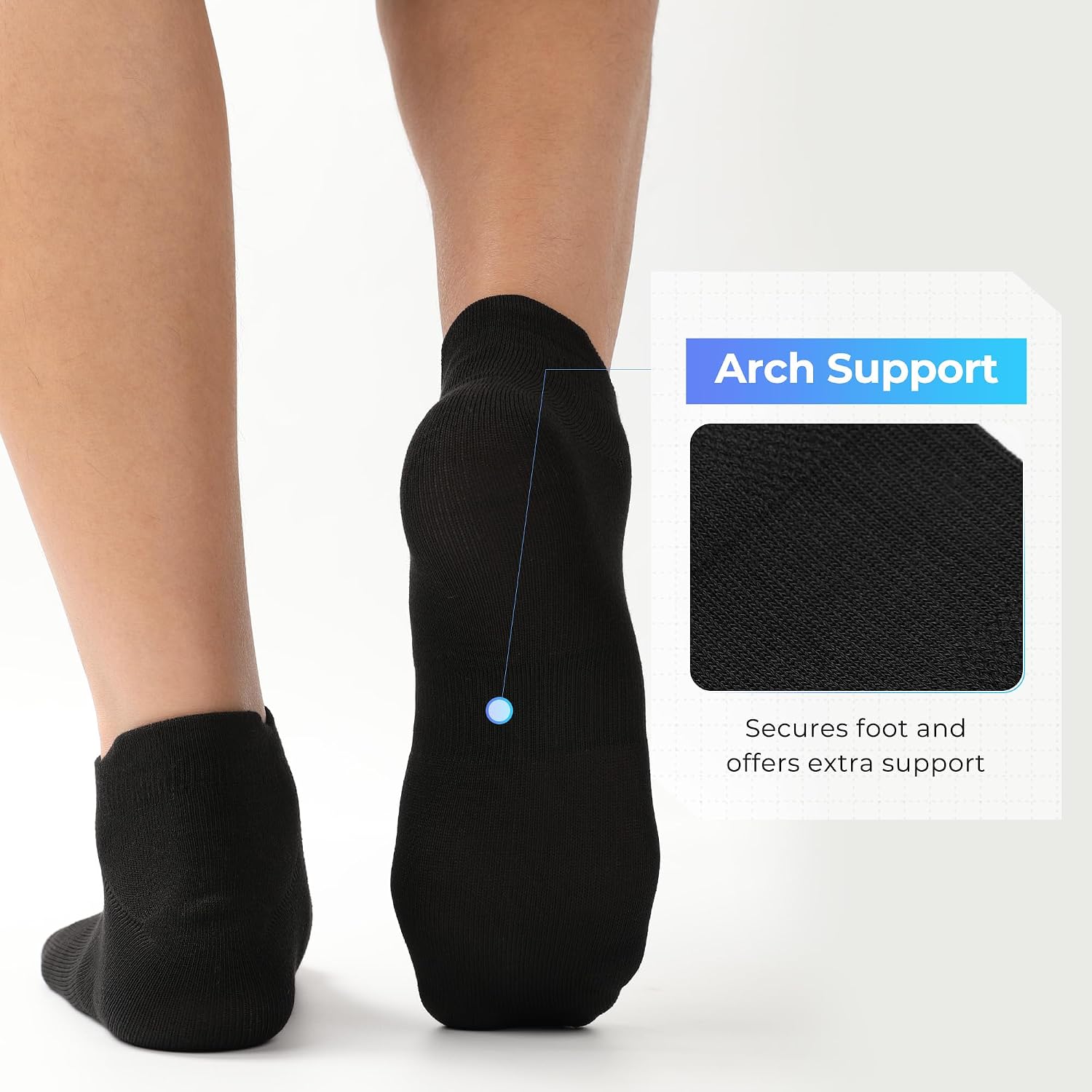 Detalle 2 de BAMBOO COOL Men's Ankle Socks, 8 Pack