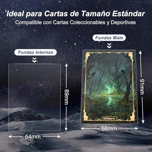 Detalle de Mlikero 600 – Paquete de Fundas Cartas Perfect Fit Inner Card Sleeves (66 x 91 mm / 64 x 89 mm)