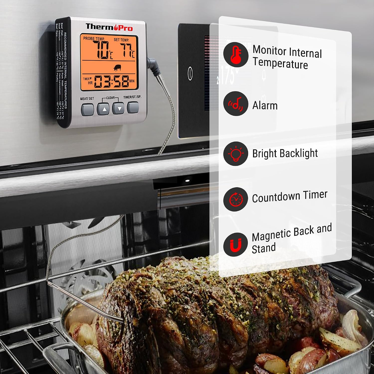 Detalle de ThermoPro TP16S termometro digitale carne, 300 °C