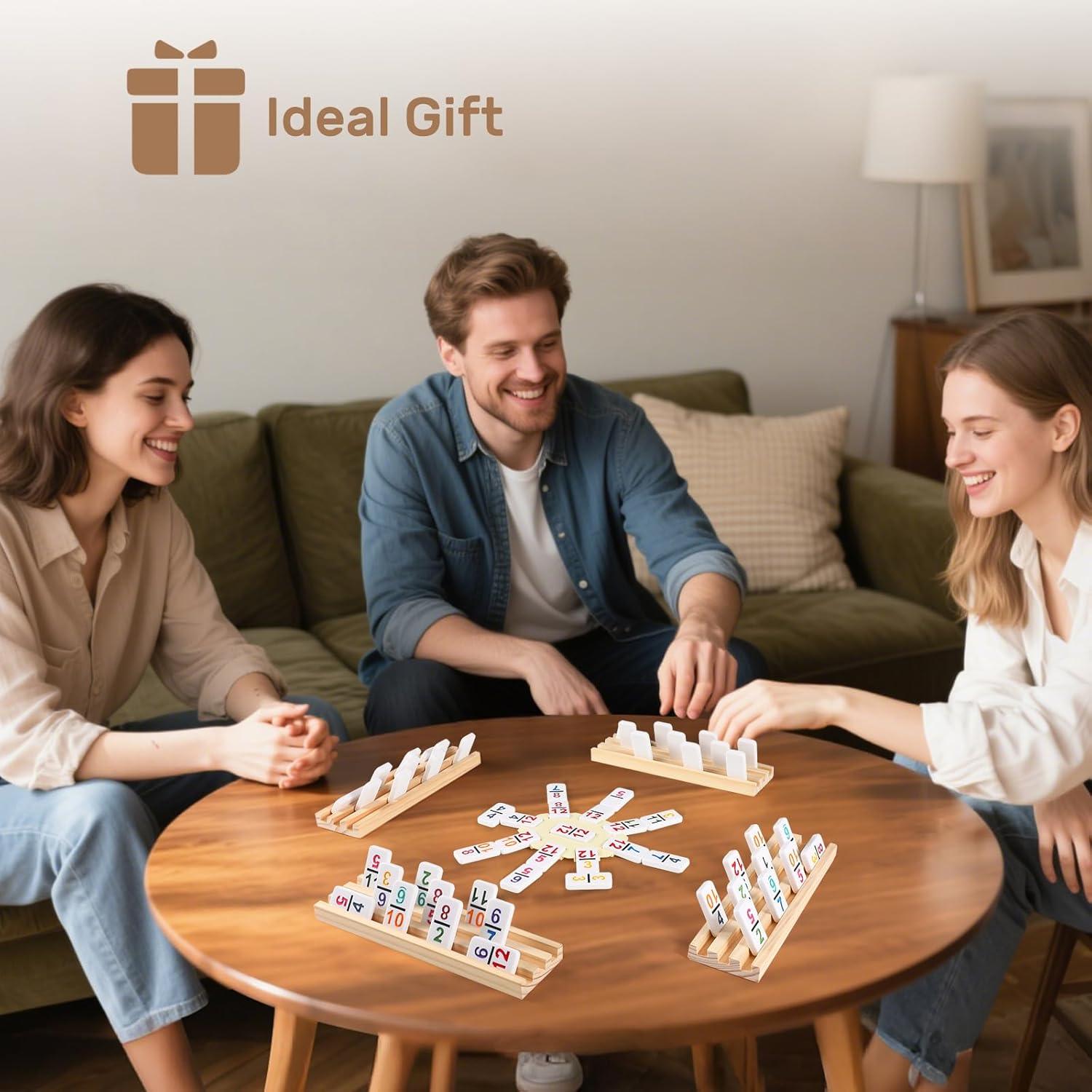 Detalle de Mexican Train Dominoes Set Double 12, 91 Tiles