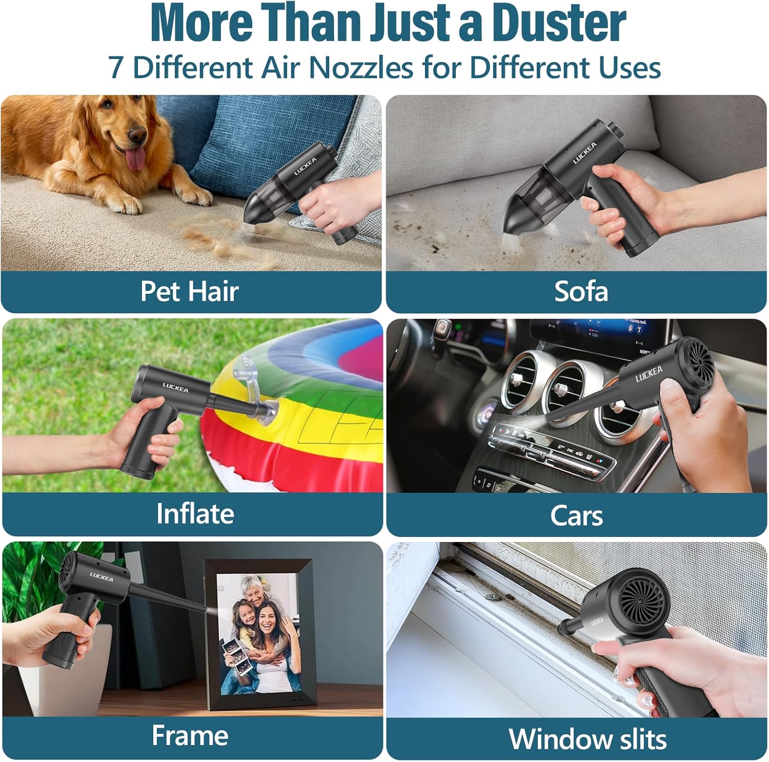 Thumbnail 4 de Souffleur Air Comprimé & Souffleur PC sans fil 3 vitesses avec LED et batterie 6000 mAh – mini souffleur PC / voiture