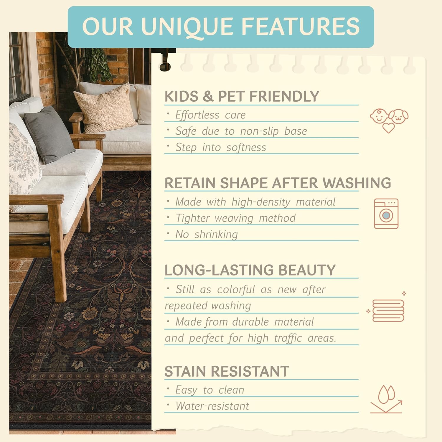 Thumbnail 6 de Washable Entry Rug, 2x3