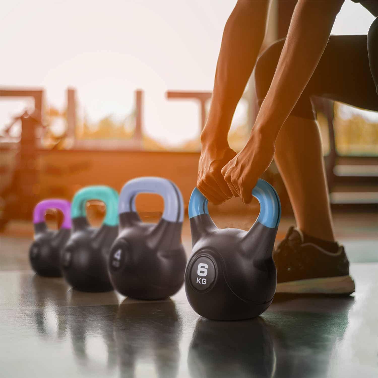 Thumbnail 4 de Body & Mind Kettlebell Kugelhantel 2–20 kg – Profi Kunststoffmantel für intensives Krafttraining